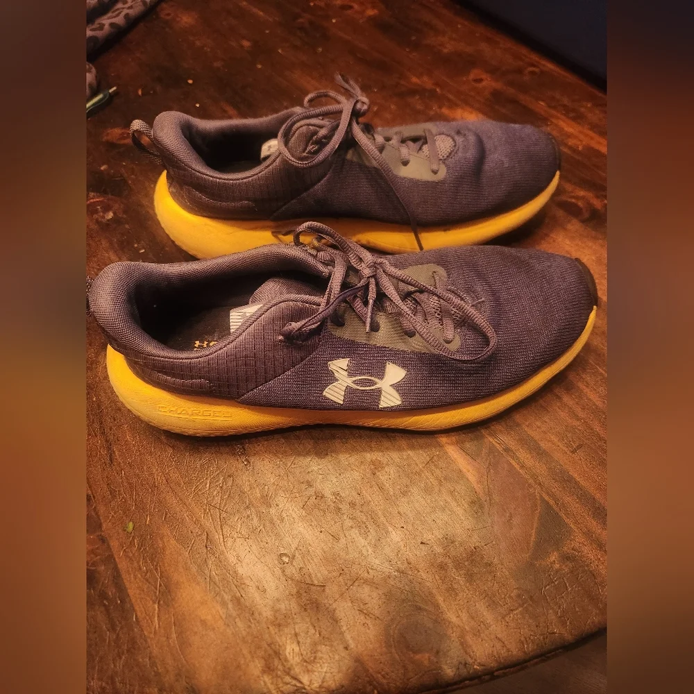 Under Armour Men’s Athletic Sneakers in Gray and Yellow